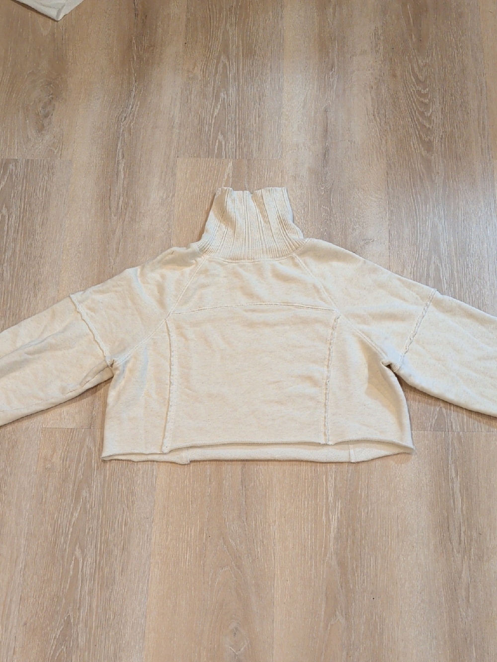 Aerie Cropped Cream Turtleneck Sweater - Women